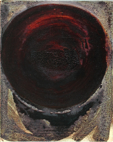 Nikola Dimitrov, Uranus, Acryl, Öl und Tusche auf Papier auf Keilrahmen, 25 x 20 cm